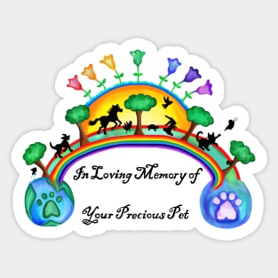 Pet Sympathy Rainbow Bridge Sticker